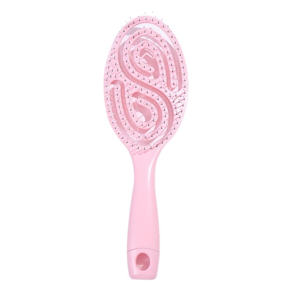 Ventilerad detanglerborste för vått och torrt hår - massagekam - glider smidigt - ventilerad hårborste för hårborste för män, kvinnor, barn Pink