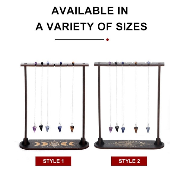 Tre Wiccan Krystallholder Tre Pendel Display Stativ Dowsing