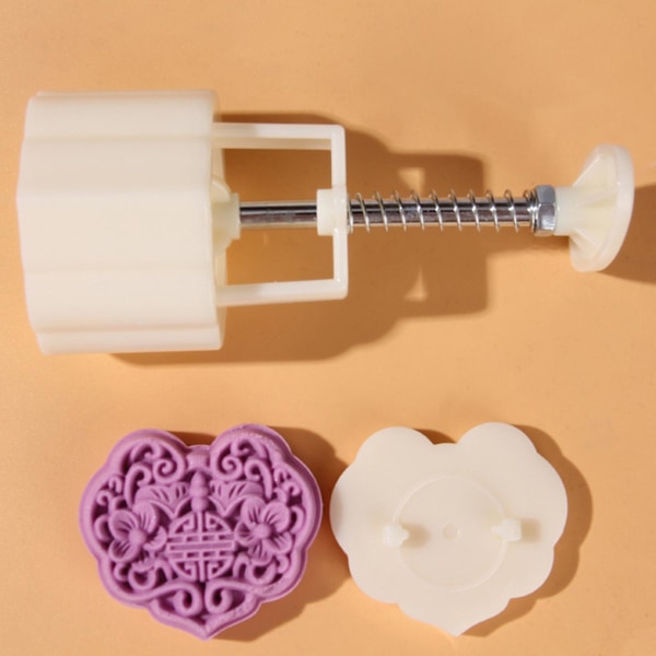 3 Stilarter Månekageform 50~75g DIY Håndtryk Fondant Månekage