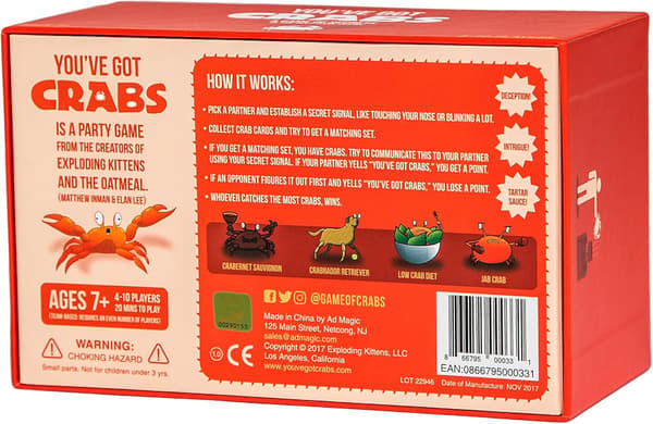 Exploding Kittens You've Got Crabs av Exploding Kittens - Kortspill for voksne, tenåringer og barn - Morsomme familiespill for 12 år +