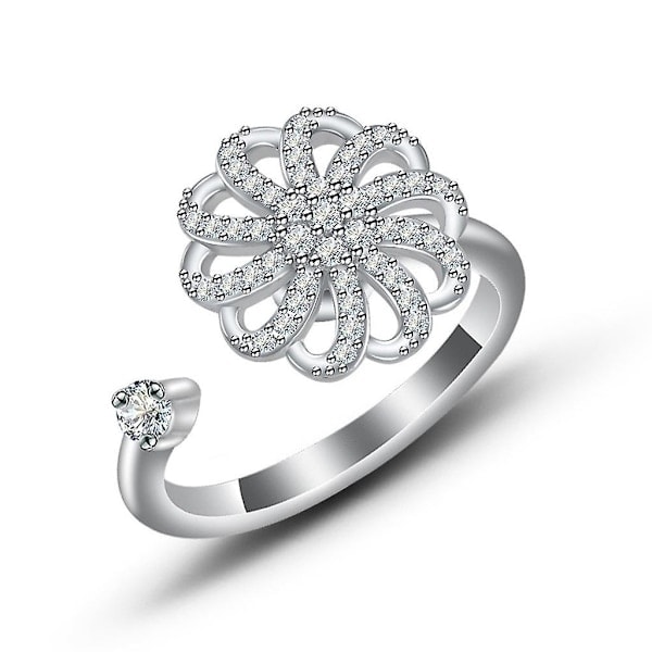 Fidget ring til kvinder, spinneringe mod stress og angst, meditationsring, anti-angst, beroligende ring, smykker, Valent Style 5 Style 5