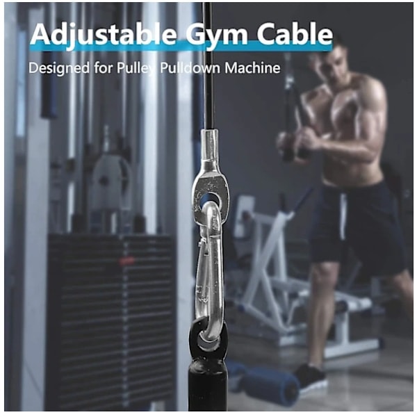 Gymkabel, Fitness Stålwire DIY Lat Hjemmegym Pulley Maskin Styrketrening 3m
