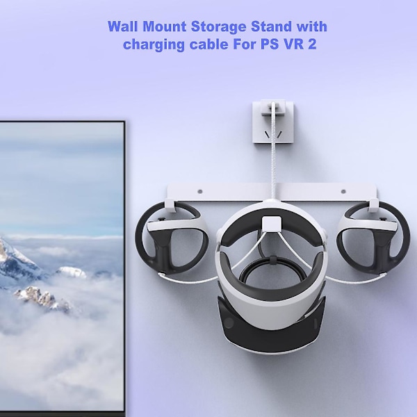 Universell VR-veggmontering for PS VR2 Headset Holder Lading C
