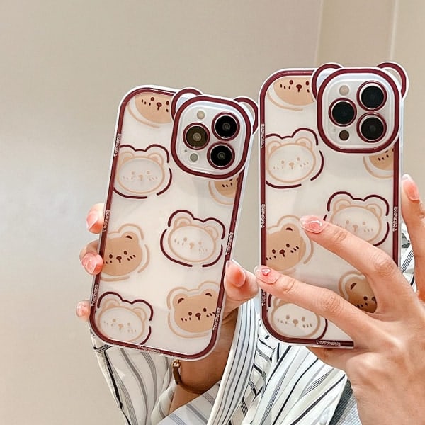 Kompatibel med iPhone 11 Cover Gennemsigtig Sød Ostbjörn