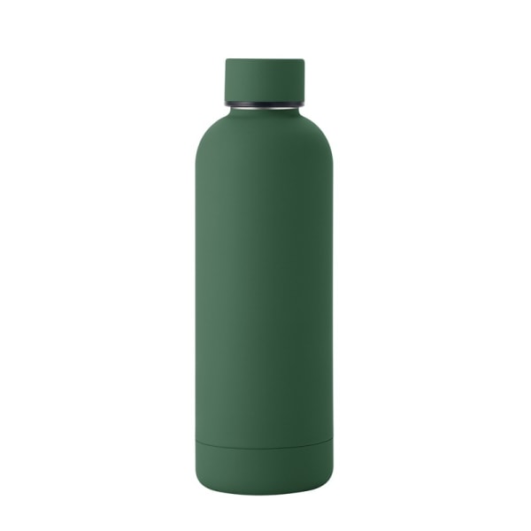 Bärbar stålflaska Vakuumflaska Utomhussport Vattenflaska Big Belly Cup Dryckesflaska Resemugg (1 st) green
