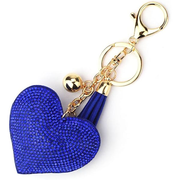 Bling Glitter Nøkkelring Krystall Rhinestone Kjærlighet Hjerte Design Nøkkelring Super Fasjonabel Nøkkelring Sjarm Anheng Veskeveske
