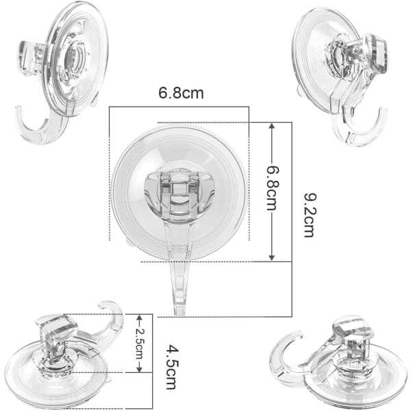 4-pack handdukskrokar sugproppar, väggkrokar