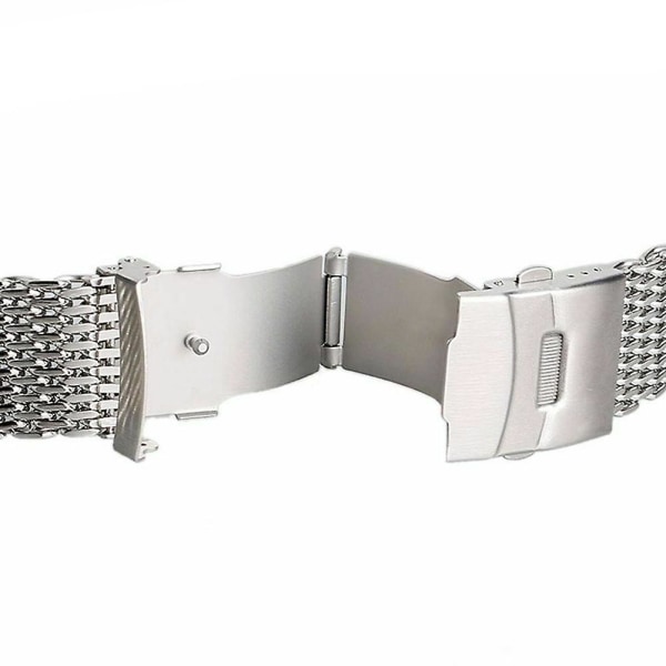 Rostfritt stål Shark Mesh Watch Band Tillbehör 18 20 22 24mm armband 20mm