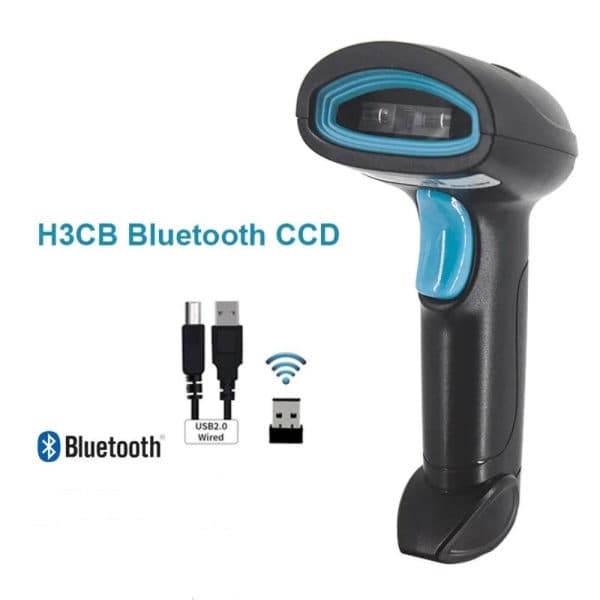 Streckodelæser Ledningsført 1D Læser H3CB Bluetooth CCD