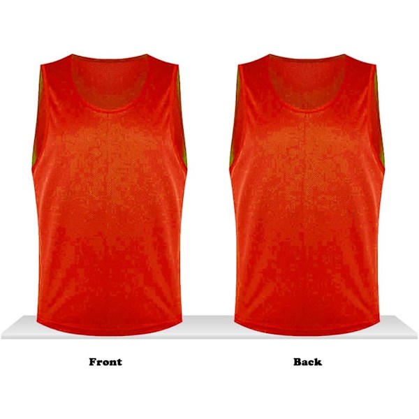 Fodboldtræningsvest, Fodboldtræningsveste til børn og voksne til holdtræning red12 XL
