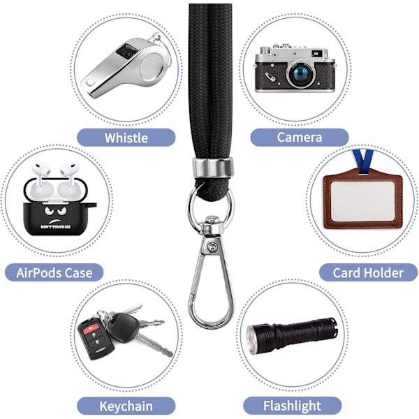 Mobiltelefon Lanyard 2 stk - 1 stk Justerbar halsrem