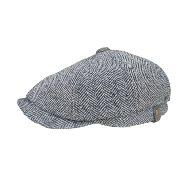 Ull Nya Pojkar Kepsar Herr Fiskbens Flat Kepsar från Cap Ull Driving Hats Vintage inspirerad hatt Vinter Black Gray