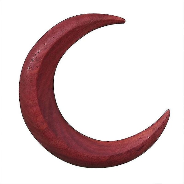Månhårklämma Handsnidad Crescent Moon Stick Trähårklämma Hårgaffel Vardagsverktyg för hårstyling Red Large