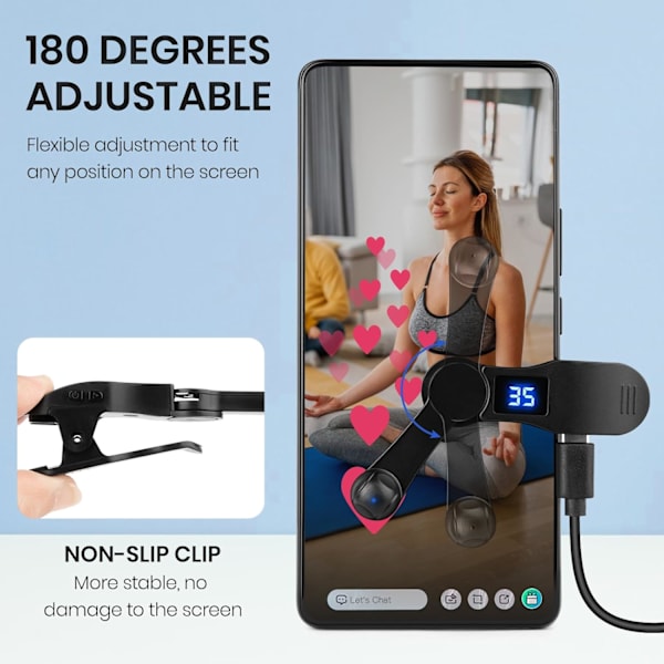 Automatisk klickare för smartphone, mobil skärm enhet hastighetsklickare för iPhone iPad app, spel snabbklick simulera finger kontinuerligt klick, live like black