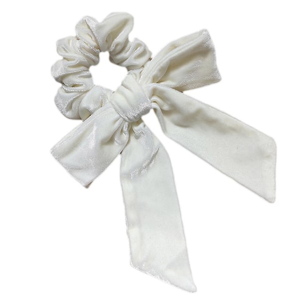 Kvinder Pige Fløjl Store Scrunchies Bånd Streamer Sløjfe Elastik