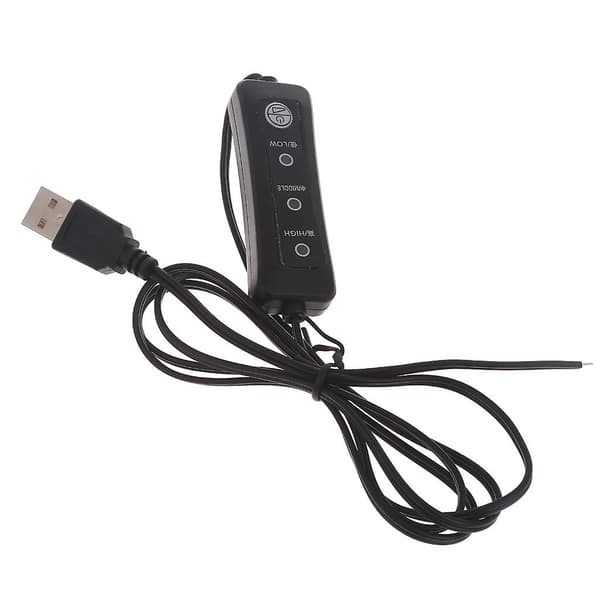 USB DIY Lodde Strømkabel For 5V LED Lys Vifter Kameraer Med