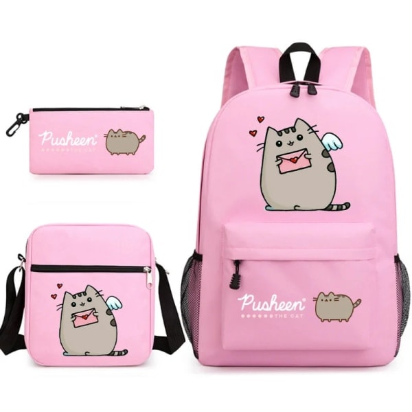 3kpl Kawaii Pusheen Kissa Reput Sarjakuva Pusheen Cosplay Koululaukut Pojat Tytöt... 10 10
