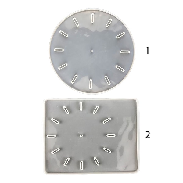 DIY Ur Resinforme Runde/Firkantede Silikoneforme Håndlavet DIY E