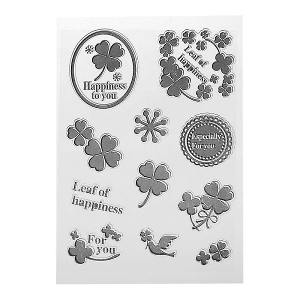Leaf Of Happyness Silikoni Läpinäkyvä Leimasin DIY Scrapbooking Emb