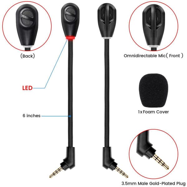 Udskiftningsmikrofon til Kingston HyperX Cloud Flight/Flight S
