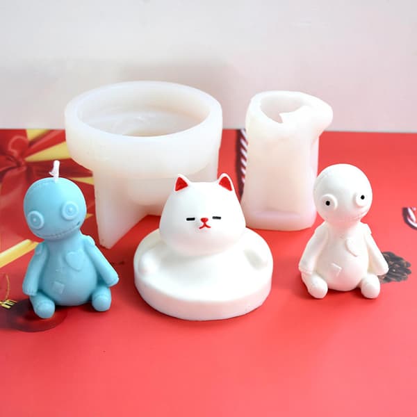 Fortunecat 3D Silikonkaka Liten Patch För Docka Fondant Vax Mo