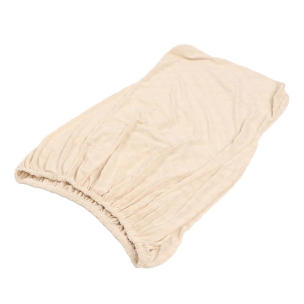 Pufföverdrag med lutande armstöd, diamantmönster, universellt, tjockt, mjukt, andningsbart, stretchigt, köksstolöverdrag, beige