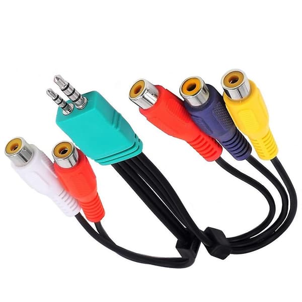 3,5 mm han til 5rca hun videokomponent adapterkabel til Bn39