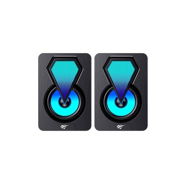 Havit Datorhögtalare Mini 3Wx2 med RGB-belysning - Svart