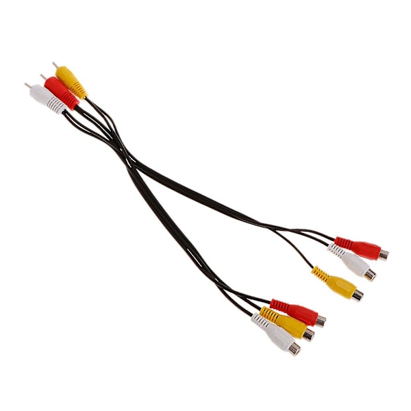 3 RCA Hanstik Til 6 RCA Hun Stik Forbindelse Computer Kabel Ad