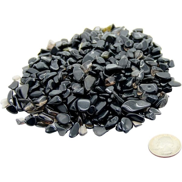 500g krossad natursten svart obsidian kristallflis, bulk helande kristaller. obsidian color 9-12mm