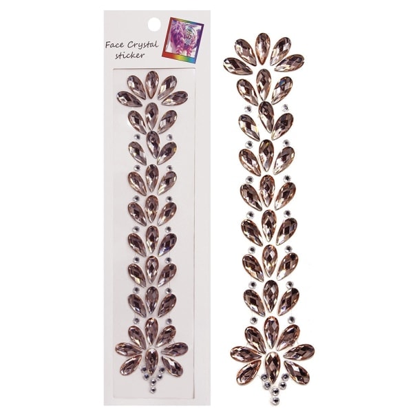 3D Krystall Pannesticker Musikkfestival Hår Glitter Rhinestone Dekorasjon Kropp Mote Rhinestone Midlertidige Tatoveringsklistremerker MP175F06