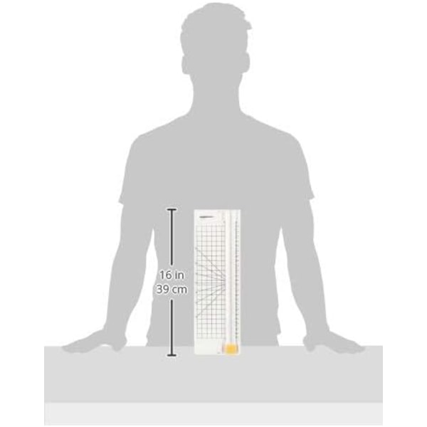 12\" Titaani Paperileikkuri Askartelutyökalu Automaattisella Suojuksella ja Sivuviivaimella A4:lle, Askartelupaperille, Tarroille, Valokuville ja Kartongille White