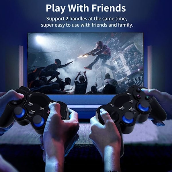 USB 2.4G Trådløs Spilcontroller 2-pak til PC/Laptop (Windows XP/7/8/10)/Android/PS3 & Steam Joystick Gamepad til PC Spil Controller C
