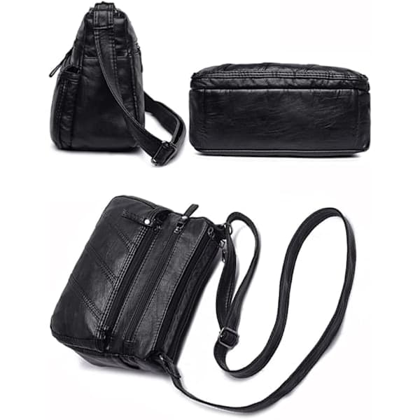 Vattenavvisande mjuka handväskor och axelväskor i PU-läder för kvinnor, crossbody-väska, budväskor