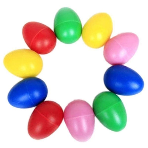 10-pak plastik percussion musikinstrument legetøj æg maracas shakers