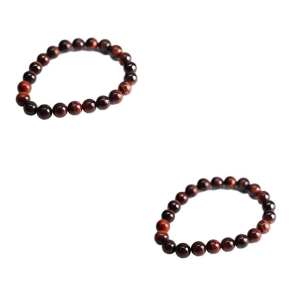1/2/3/5 Natursteinperler - Lett å bruke Tigerøye Armbånd Rød Tigerøye 10MM 2STK Red Tiger Eye10MM 2PCS