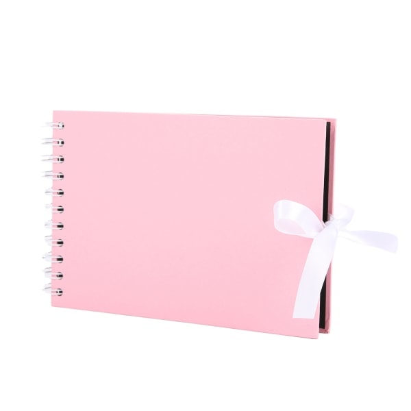 Självhäftande pappersalbum för fina foton återanvändbara sidor rosa pink