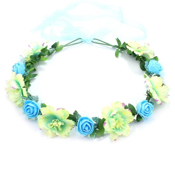 Blomsterkrone Blomsterkrans Hodebånd Garland Bohemsk Bryllup Bri