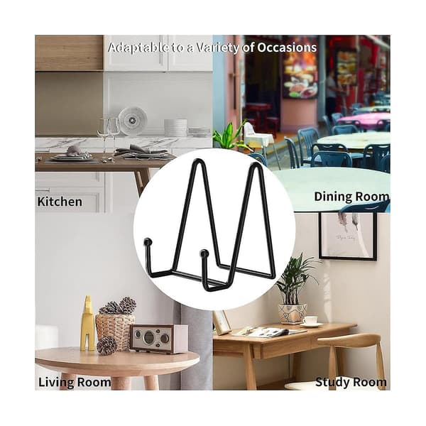 4,3 tommer 5 pak sort metalplade stander pladeholder til billede
