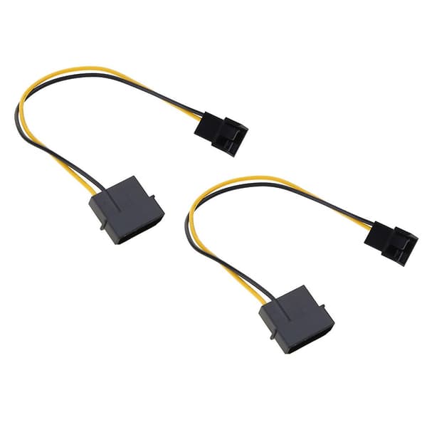 4-pin Molex/IDE til 3-pin for CPU/chassis/kabinettvifte strømkontakt