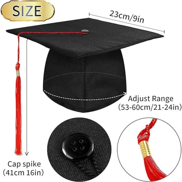 Unisex graduation cap, justerbar graduation cap for