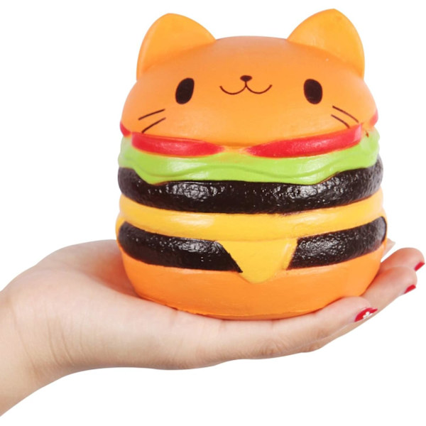 4,5 tum Slow Rising Katt Hamburgare Bröd Samling Leksak Hamburger
