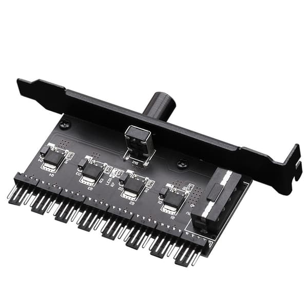 1 til 8 4-pin/3-pin CPU-kjøler PC Chasis Kjølevifte Hastighetskontroll