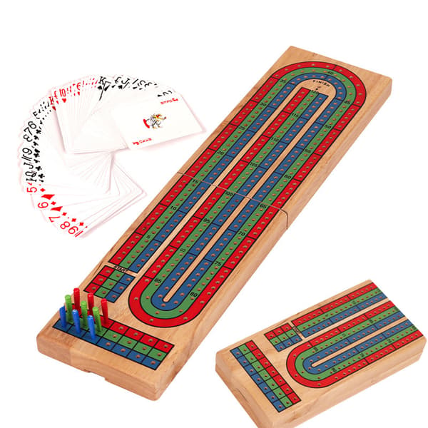 Sett Cribbage Board Brettspill Solid Tre Festspill
