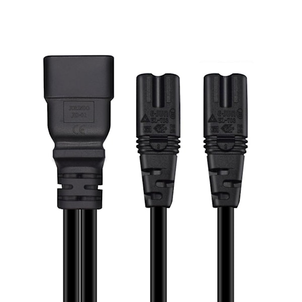 3-stiftskontakt Iec320-c20 Till Iec320-c7+c7 Konverter Adapter Ström