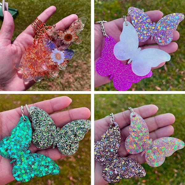 Epoxy Resin Støbeforme Til Sommerfugl Nøglering Form Til Sommerfugl Sha