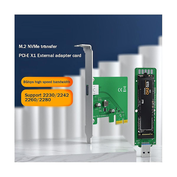 M.2 Nvme Till Pci-e X1 Extern Adapterkort Pcie Adapterkort Des