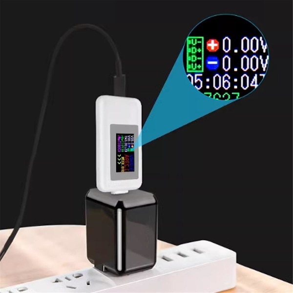 Type-C Tester DC Digitaalinen Volttimittari Virta Jännite Mittari Amp Vol