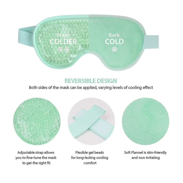 Cooling Eye Mask Återanvändbar Gel Ögonmask för pösiga ögon, Ice Eye Mask