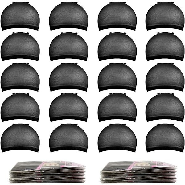 Perukmössor, Strumpmössa för Peruker, Perukmössor för att Hålla Peruken på Plats, Stretchiga & Andningsbara Black